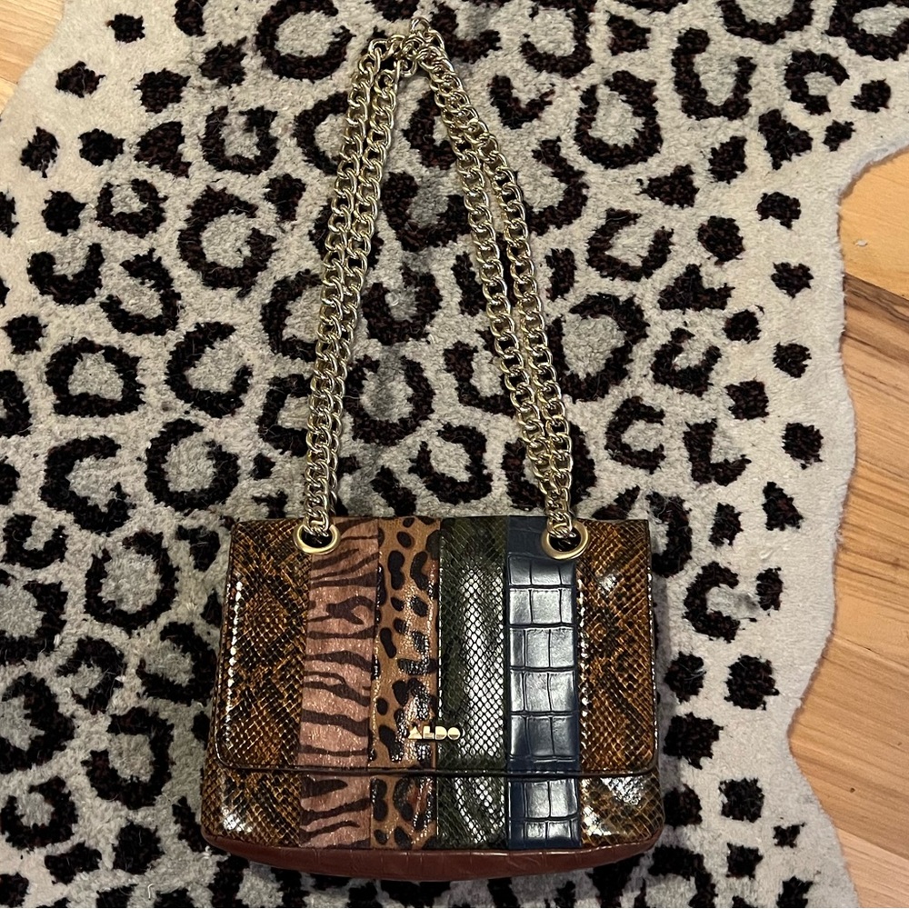 ALDO Multi-animal print chain crossbody/handbag